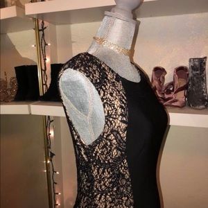 Formal dress black with lace only worn once